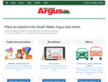 Tablet Screenshot of adbooker.southwalesargus.co.uk